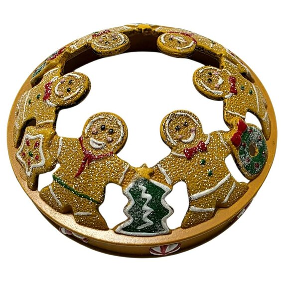 2 Yankee Candle Gingerbread Man Illuma Lid Jar Topper Christmas Sugared Holiday - Picture 6 of 10